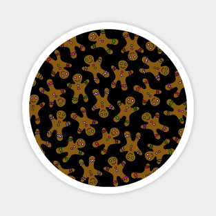 Gingerbread Men Doodle Pattern, made by EndlessEmporium Magnet